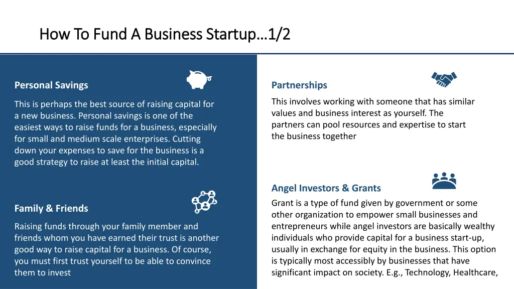 how to fund a business startup 1 2 how to fund