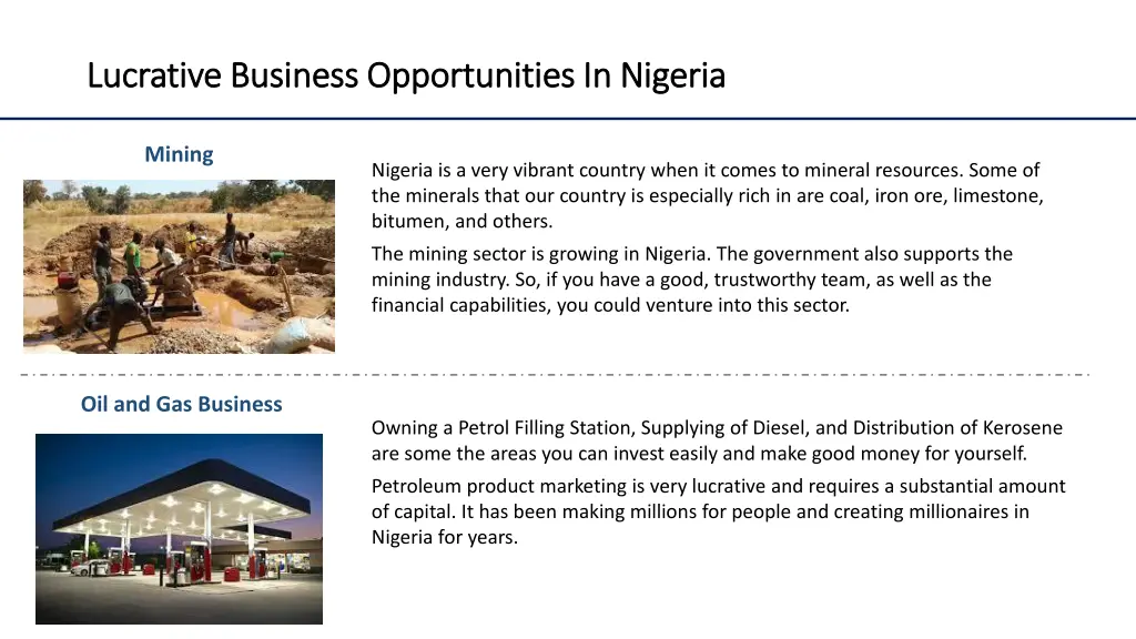 lucrative business opportunities in nigeria 1