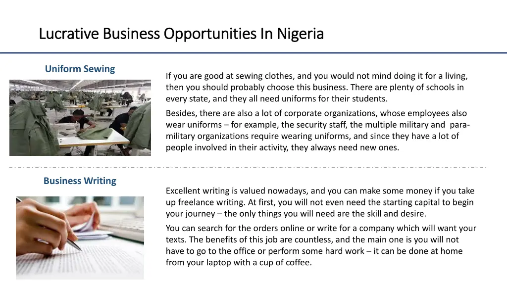 lucrative business opportunities in nigeria 2