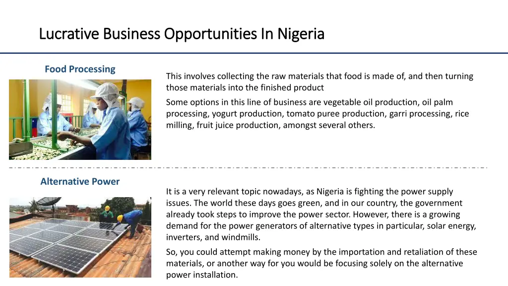 lucrative business opportunities in nigeria 6