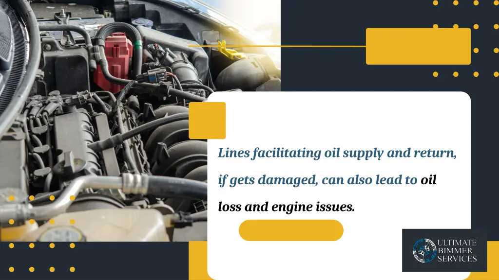 lines facilitating oil supply and return