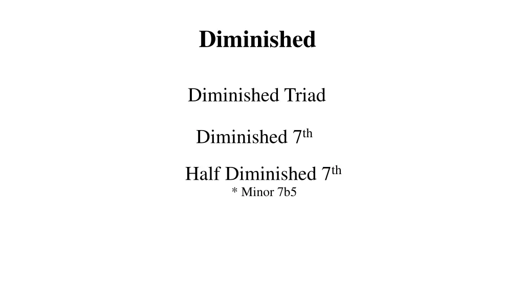 diminished