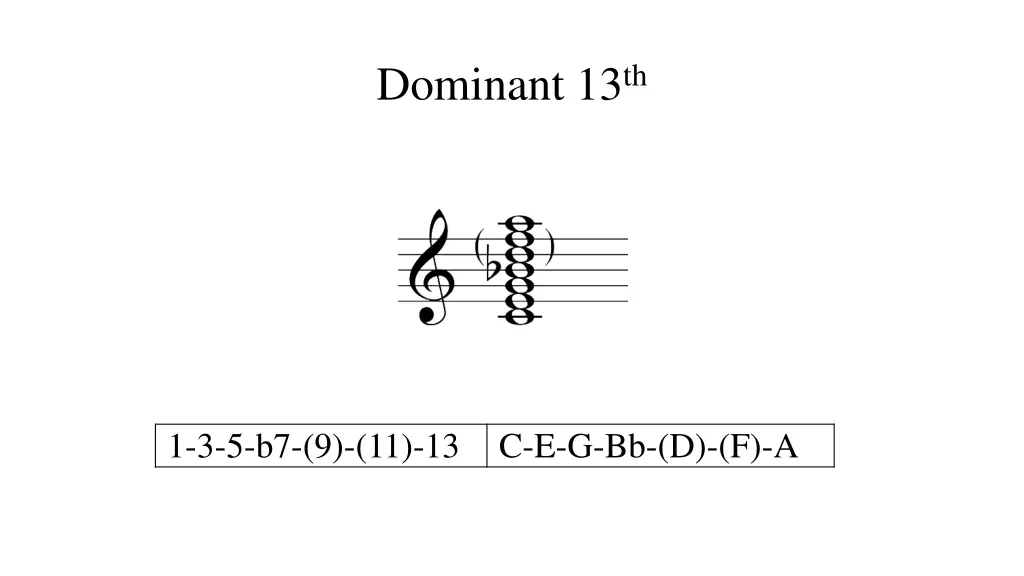 dominant 13 th