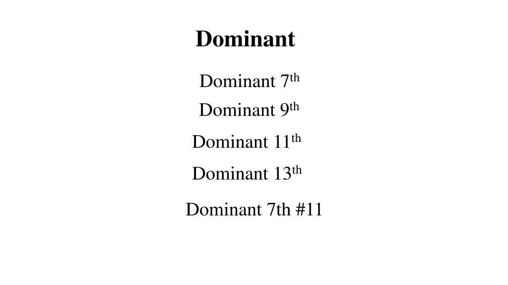 dominant