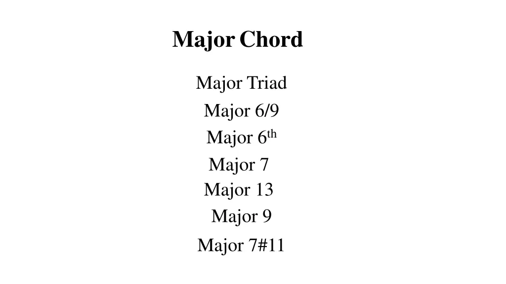 majorchord