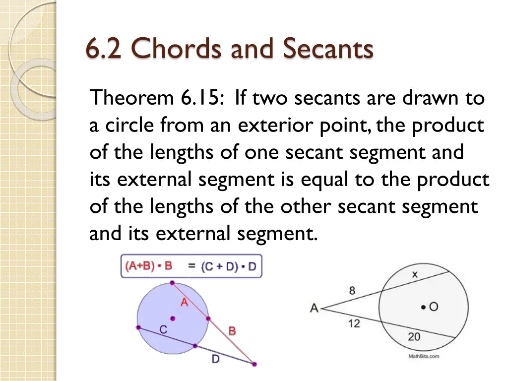 6 2 chords and secants 14