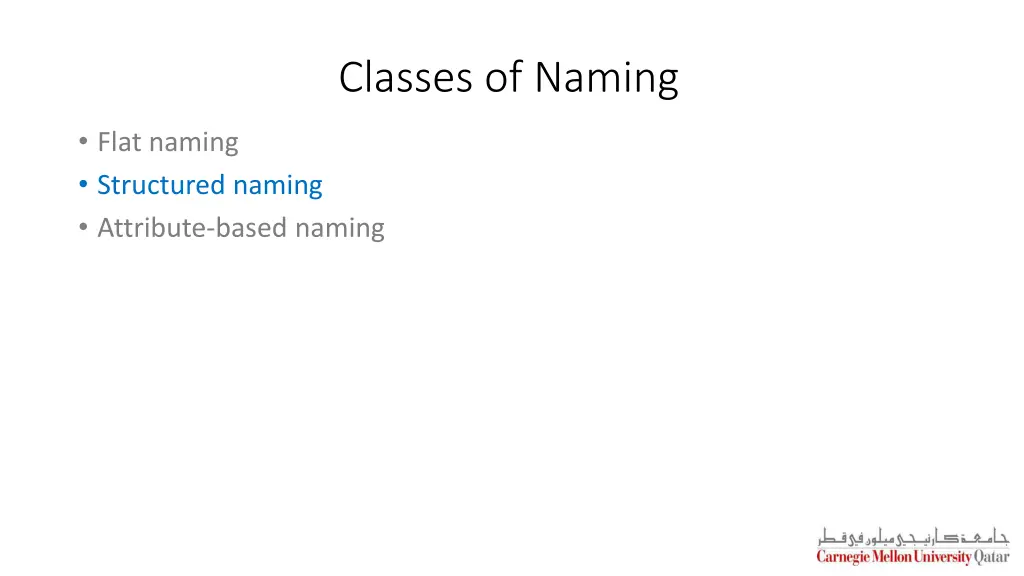 classes of naming 1