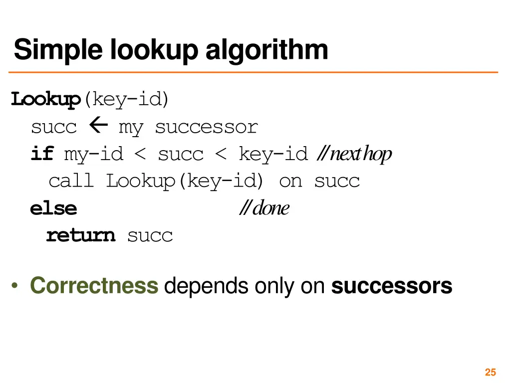 simple lookup algorithm