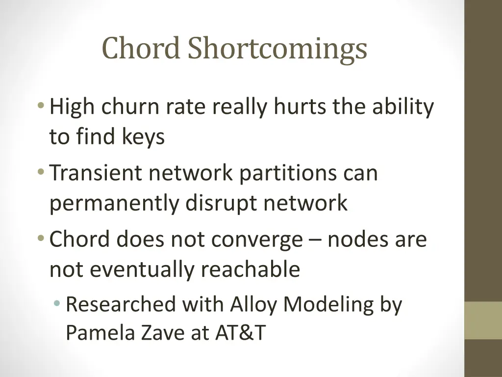 chord shortcomings