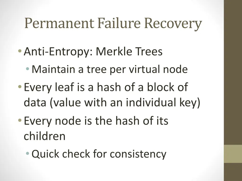 permanent failure recovery