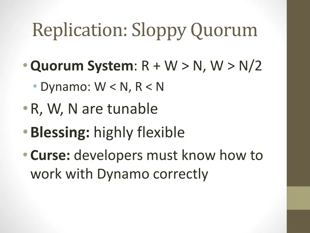 replication sloppy quorum 1