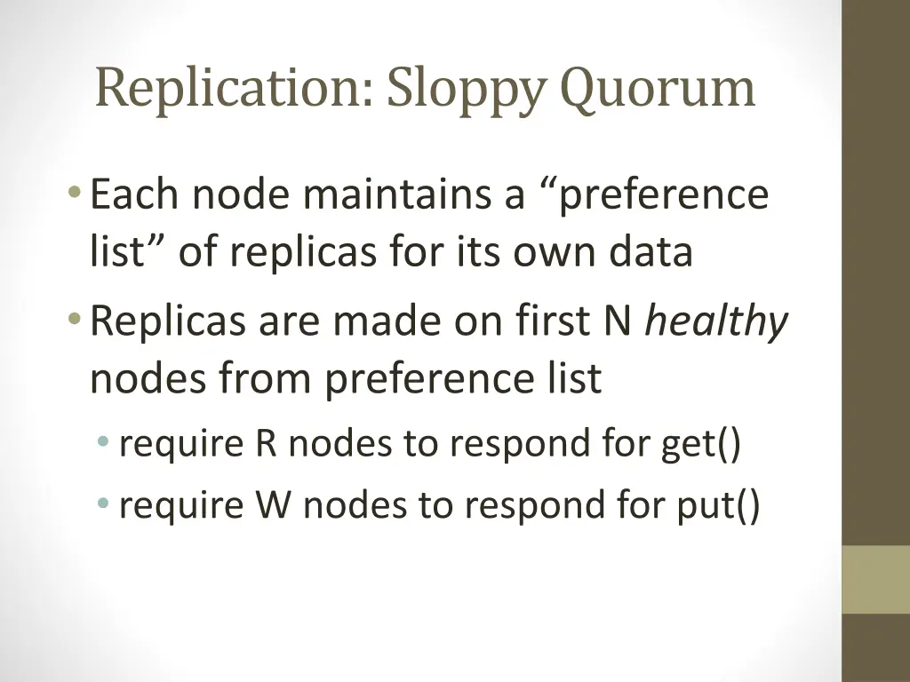 replication sloppy quorum