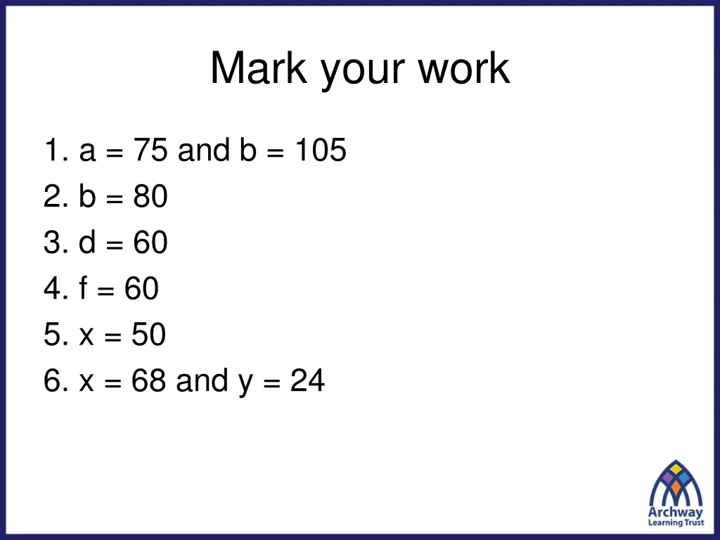 mark your work 1