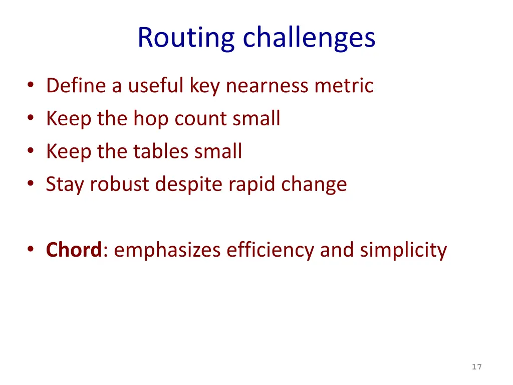 routing challenges