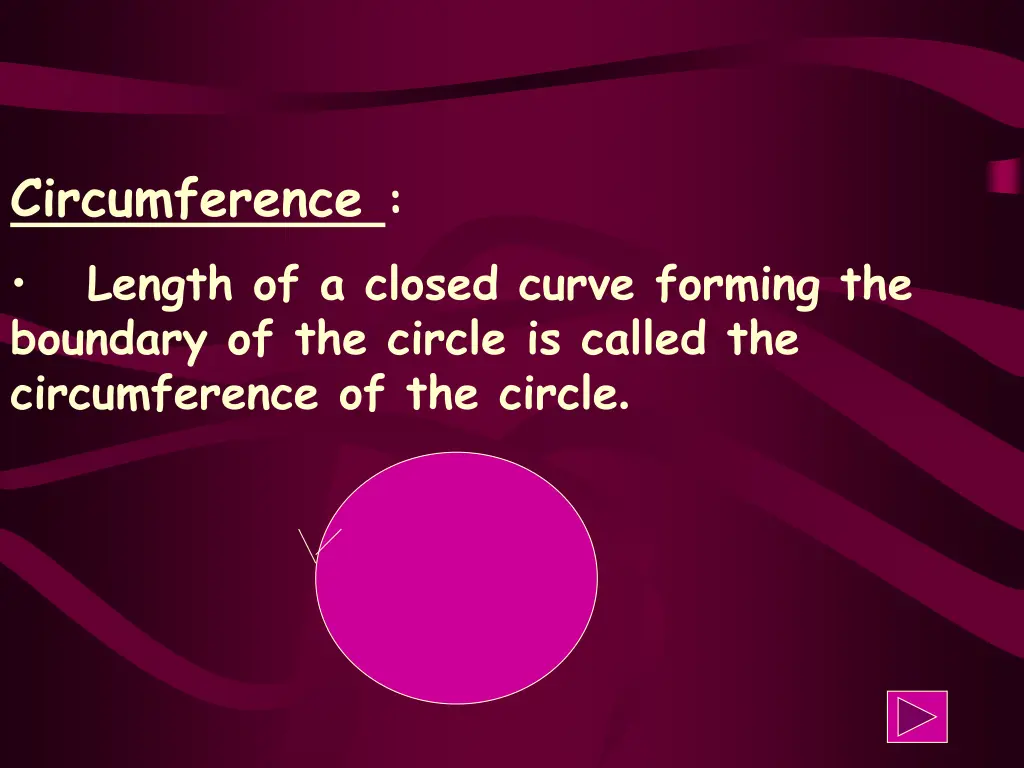 circumference length of a closed curve forming