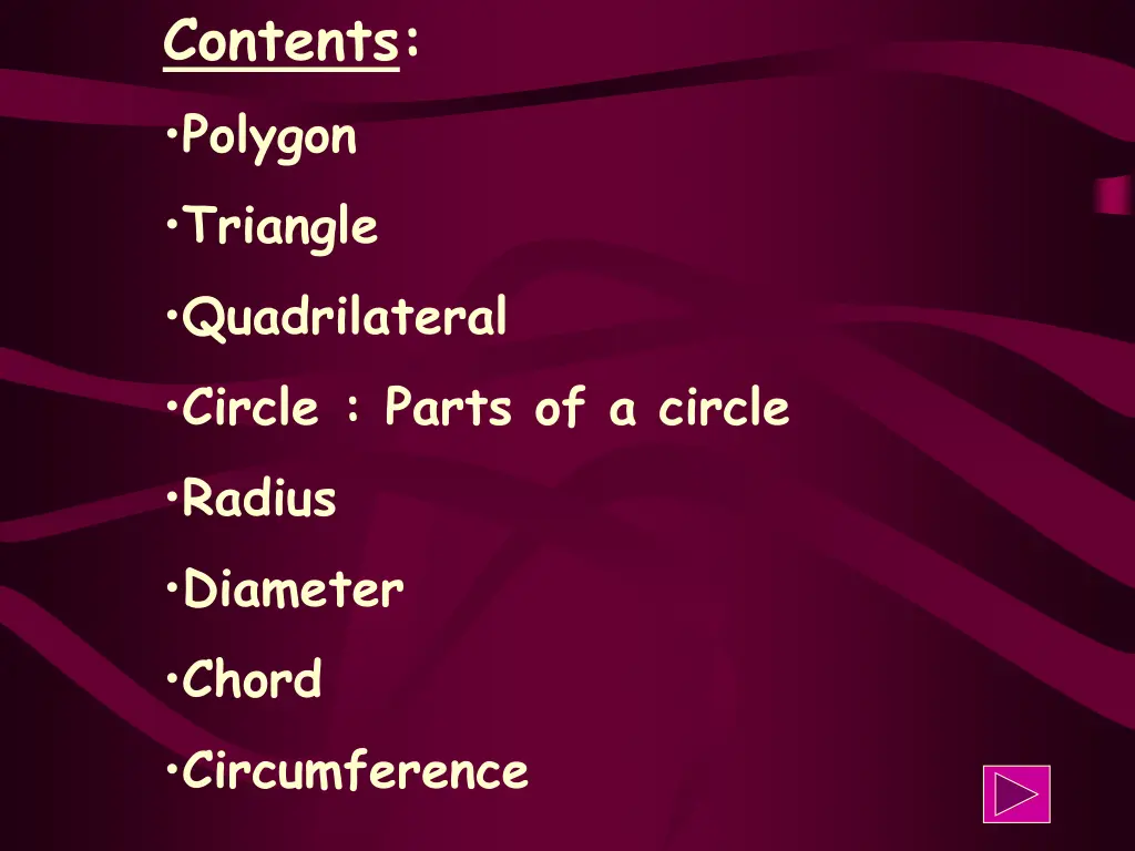 contents polygon triangle quadrilateral circle