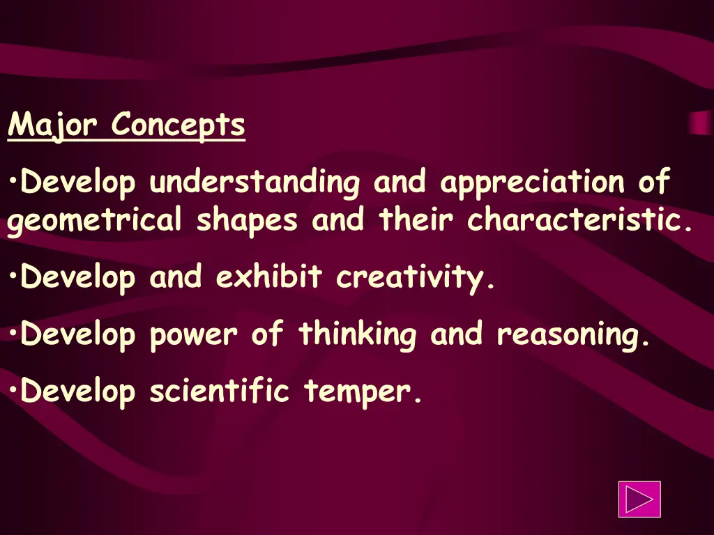 major concepts develop understanding