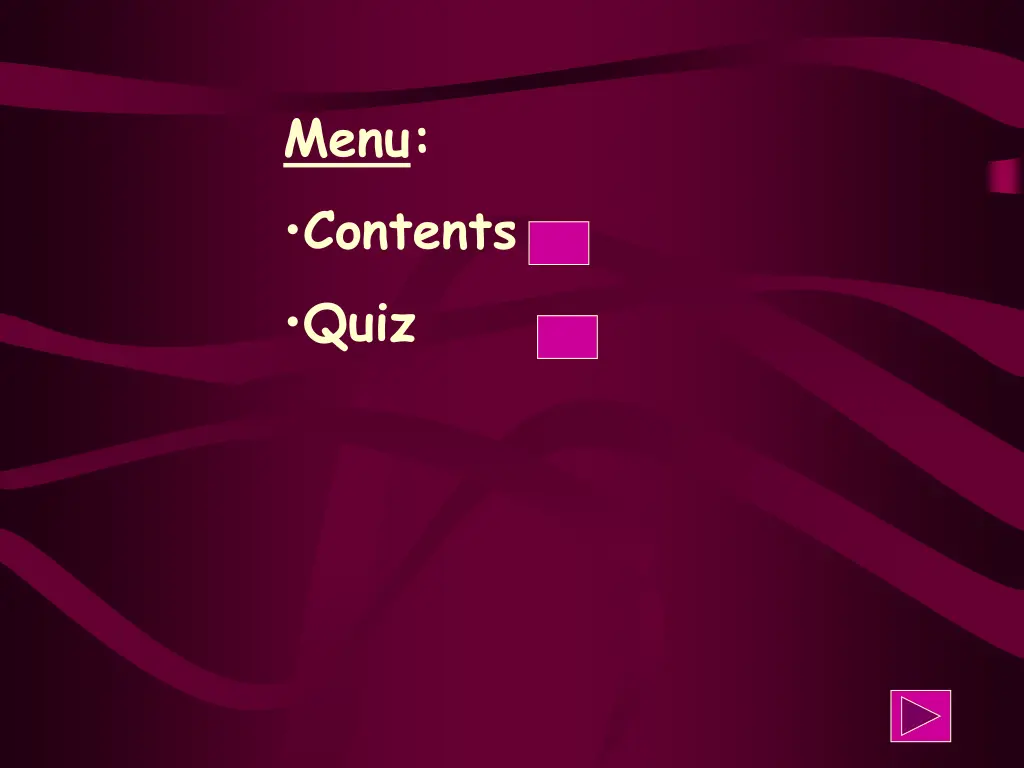 menu contents quiz