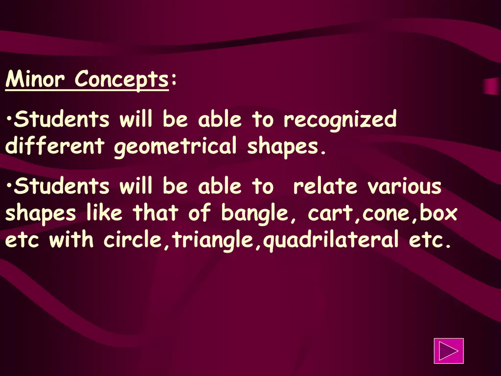 minor concepts students will be able