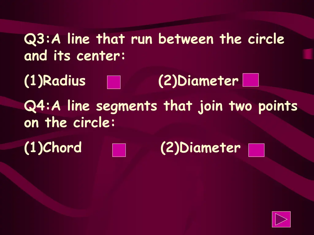 q3 a line that run between the circle