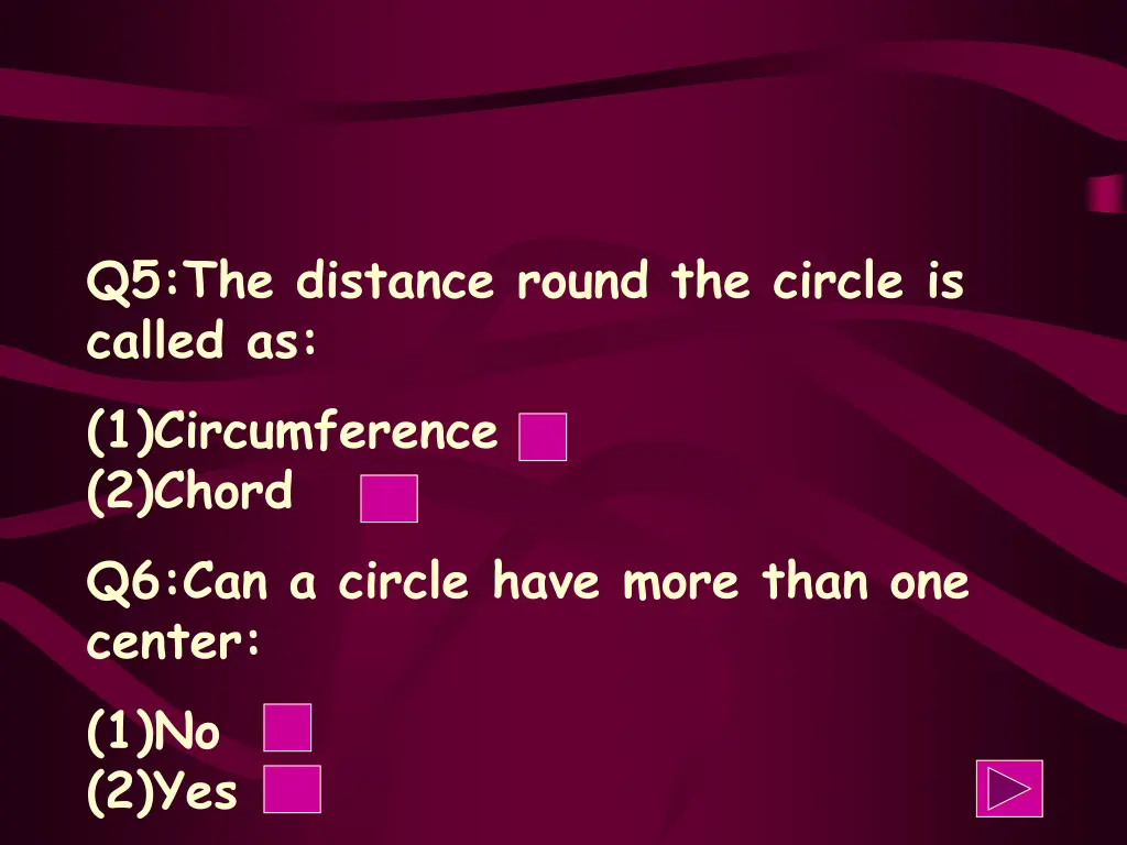 q5 the distance round the circle is called