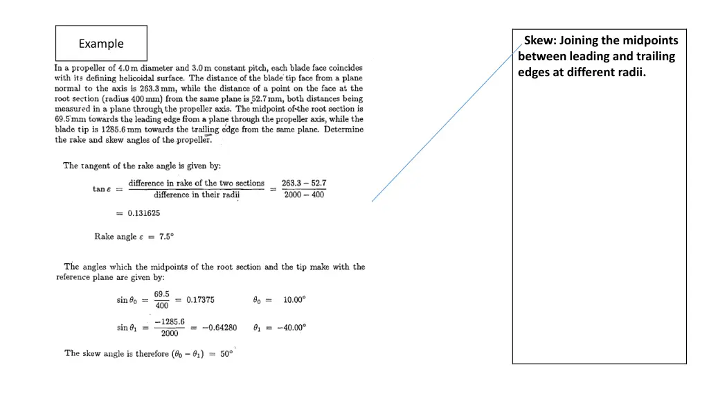 sskew joining the midpoints between leading