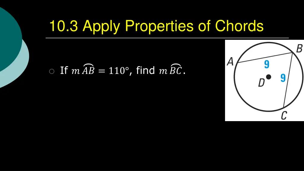 10 3 apply properties of chords 1