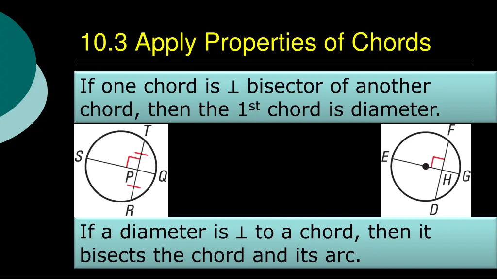 10 3 apply properties of chords 2