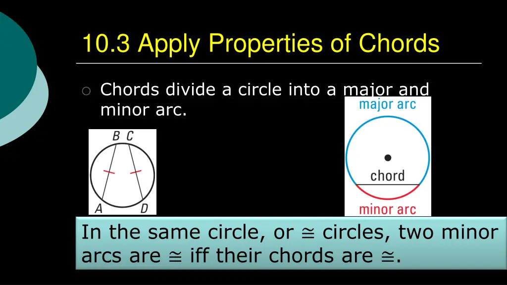 10 3 apply properties of chords