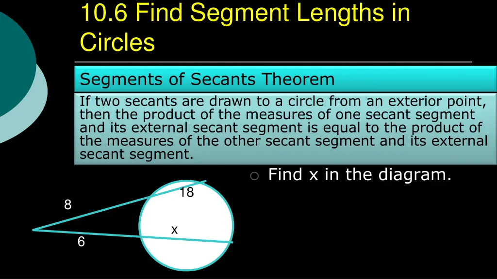 10 6 find segment lengths in circles 1