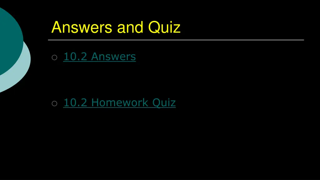 answers and quiz 1