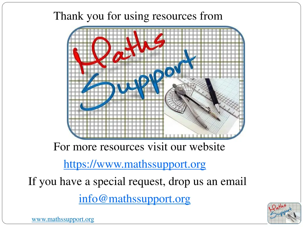 thank you for using resources from