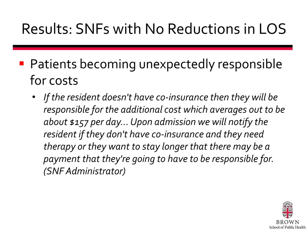 results snfs with no reductions in los 3