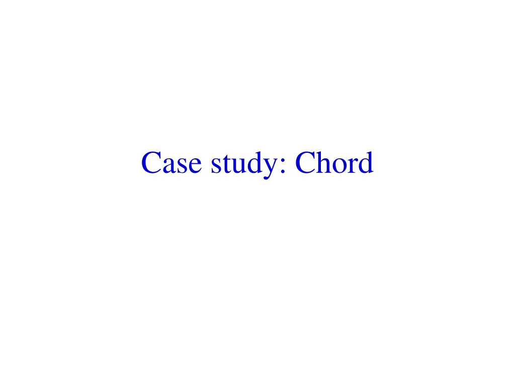 case study chord