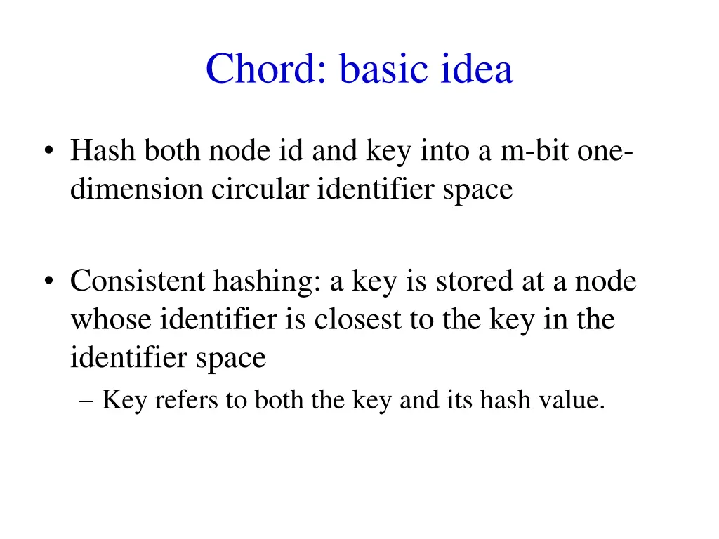 chord basic idea