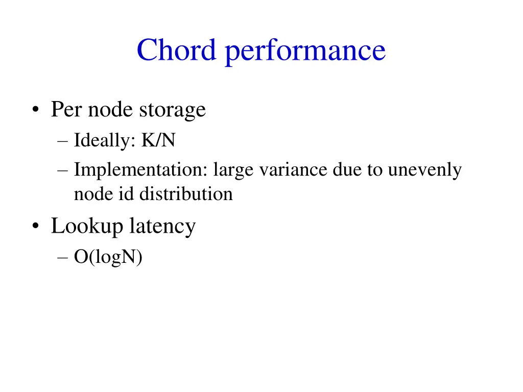 chord performance