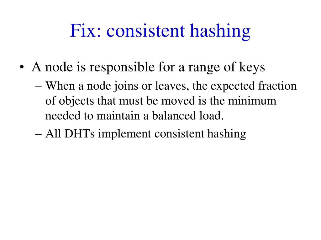 fix consistent hashing