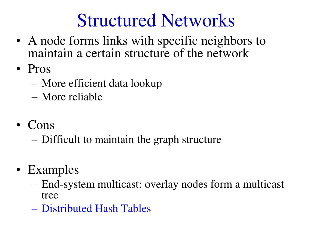 structured networks a node forms links with