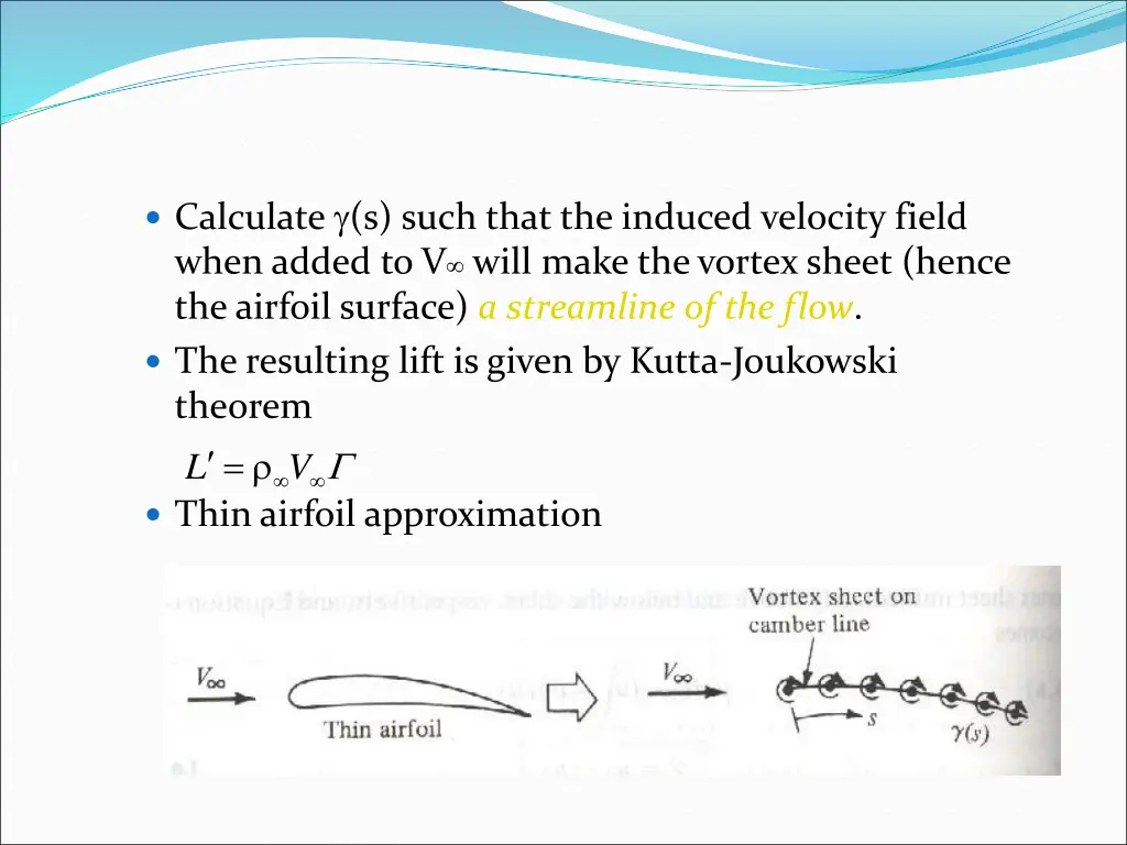 calculate s such that the induced velocity field