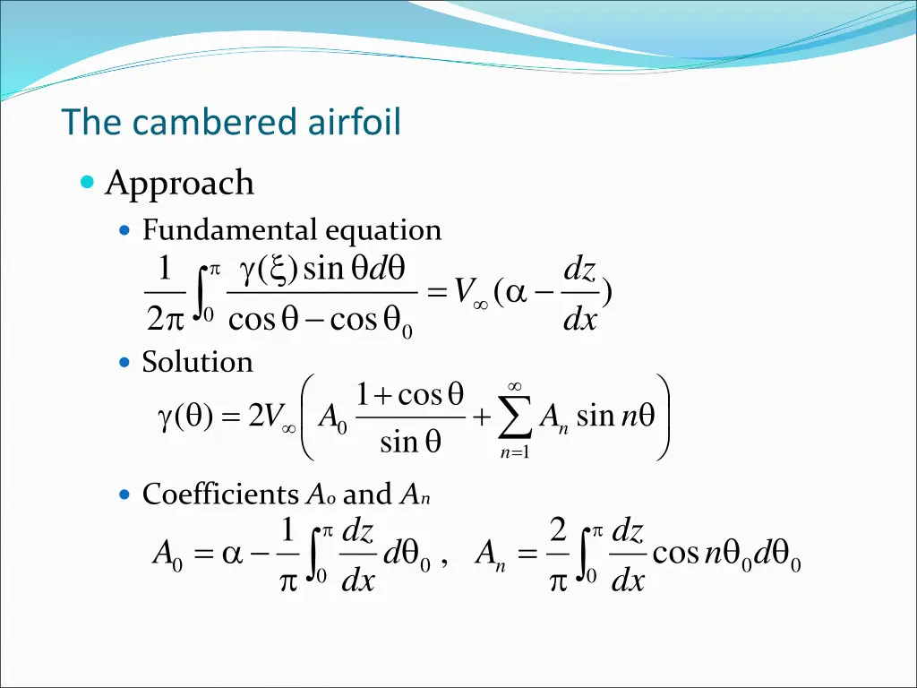 the cambered airfoil