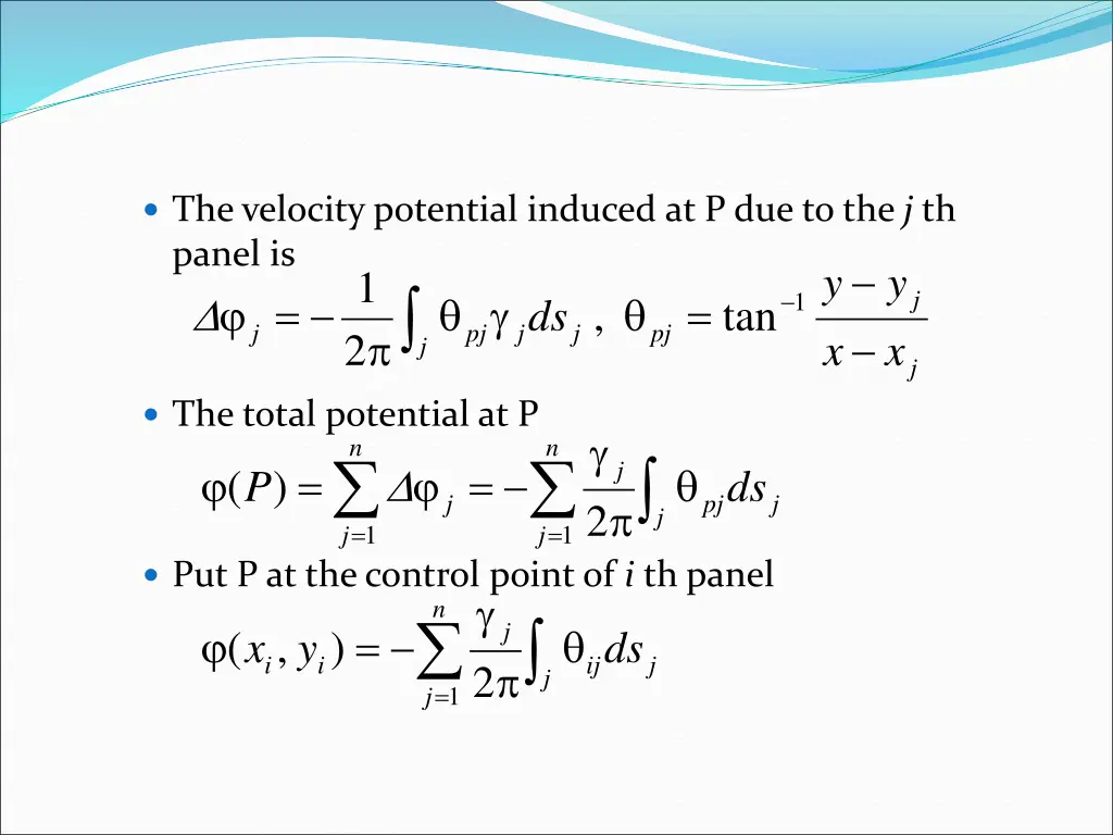 the velocity potential induced