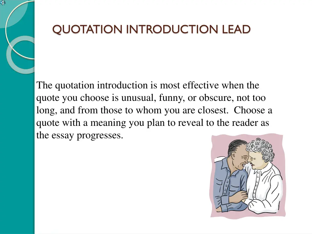 quotation introduction lead