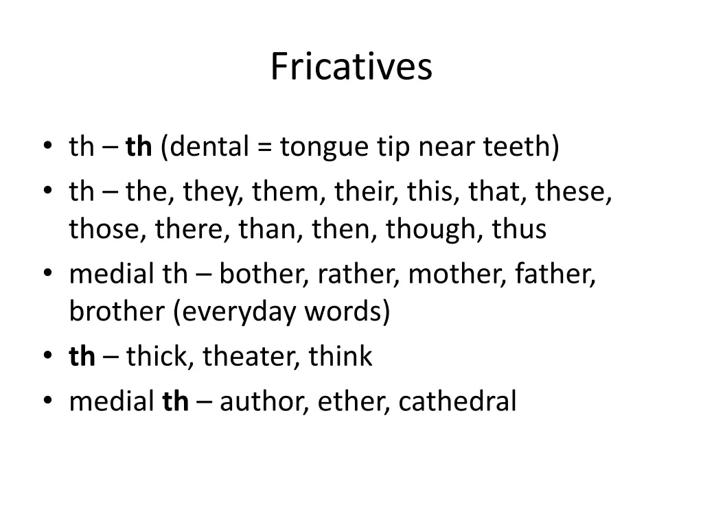 fricatives 1