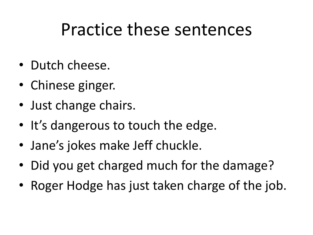 practice these sentences 2