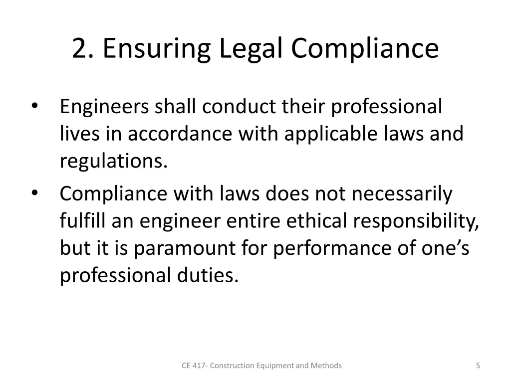 2 ensuring legal compliance