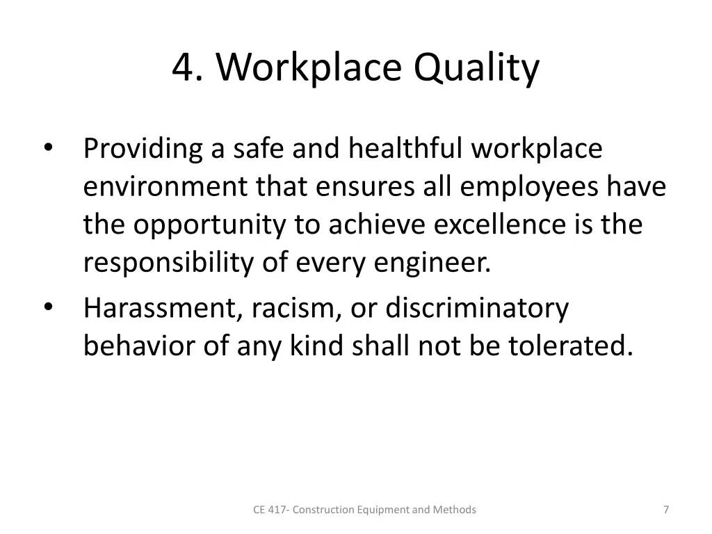 4 workplace quality