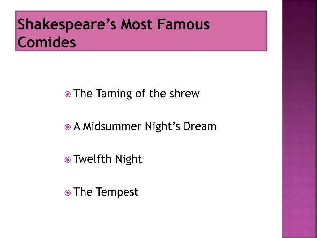 shakespeare s most famous comides