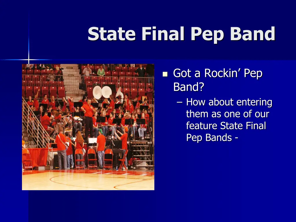 state final pep band