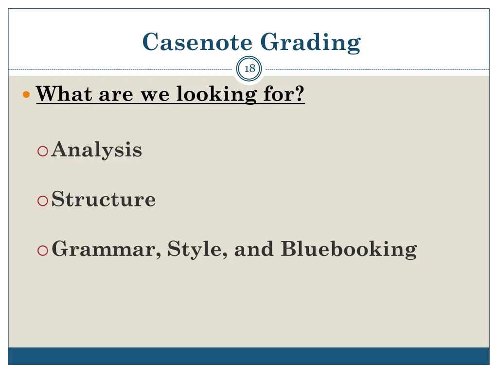 casenote grading