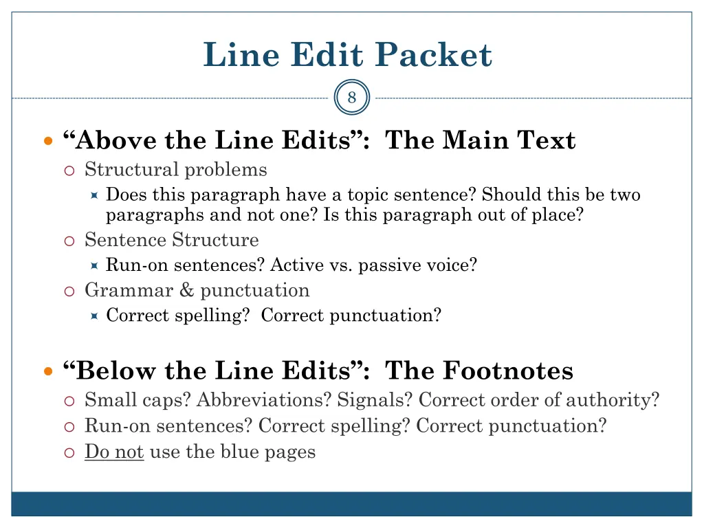 line edit packet